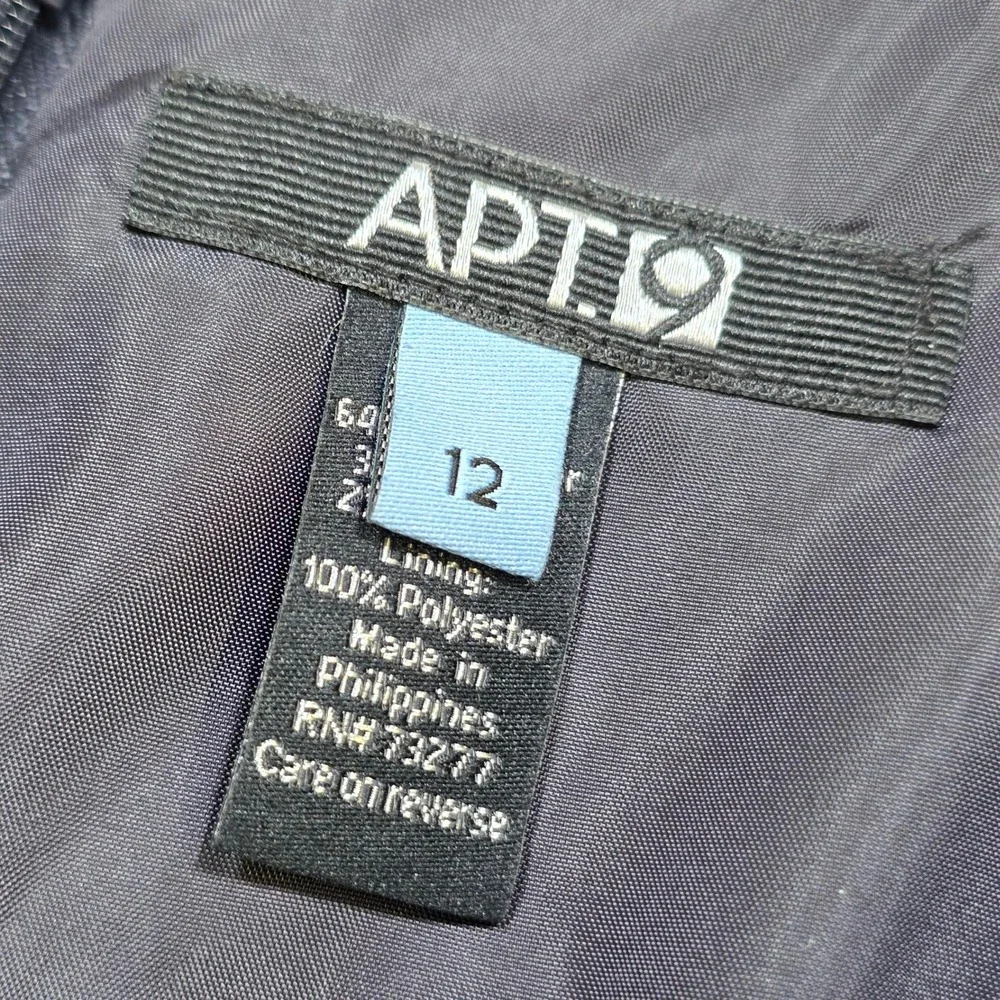 Apt. 9 Pencil Skirt Womens 12 Charcoal Gray Stretch Career Office Professional